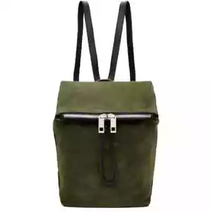 NEW Rag And Bone Olive black Suede leather Loner Backpack Bag unisex - Picture 1 of 8