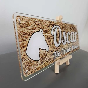 Straw Design personalised Horse Name Plaque sign nameplate pony stall sign - Picture 1 of 11