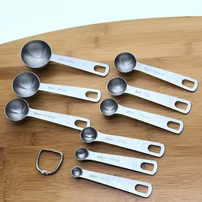  9 Pcs/Set Measuring Spoon Scoop Baking Spoons Kitchen Measuring-tools - Image 1 of 4