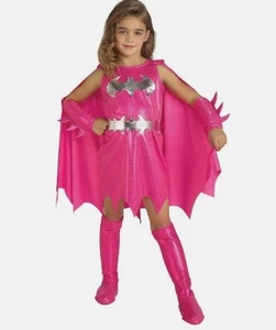 FLEDERMAUS MÄDCHEN HALLOWEEN KOSTÜM Kind klein 3-4 Jahre Mädchen rosa & silber Verkleiden - Bild 1 von 7