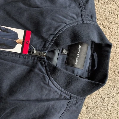 Chaqueta Bomber Hombre LUCKY BRAND Azul Cremallera Completa, 3 Bolsillos, M TOTALMENTE NUEVA CON ETIQUETAS Foto 1 de 4