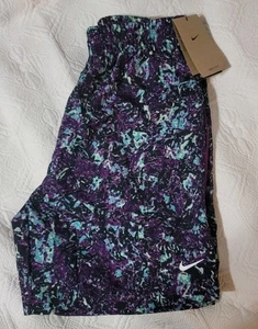 Nike Dri-Fit Training Shorts Purple Black Blue FV0275-503 Youth Kids Size Large - Picture 1 of 1