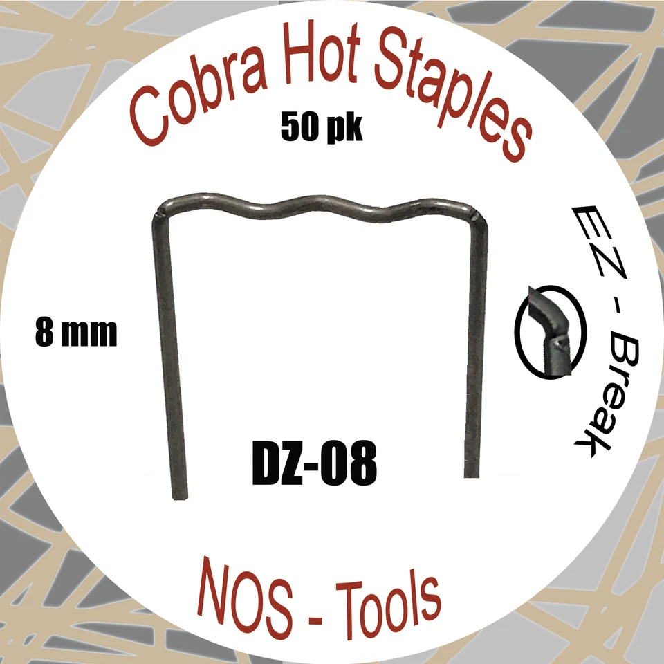 Pre-cut Hot Staples For Plastic Welder DZ-08 Z-Pattern 8mm Foto 1 de 1