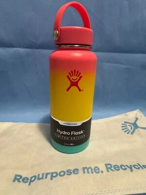 Hydro Flask Hawaiian Rainbow 32oz Wide Mouth Flex Cap Limited Edition Rare New - Image 1 of 4