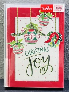 Original Dayspring Cards Christmas Joy Print 14 Cards & 14 Envelopes - New! - Picture 1 of 2