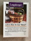 Longaberger Collectible Promo Card Fall 1994 Boo Basket Halloween Pie Basket New