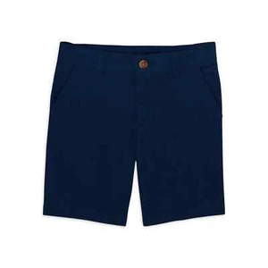 Wonder Nation Boys School Uniform Flat Front Navy Classic Shorts, Size 14 Husky - Picture 1 of 3