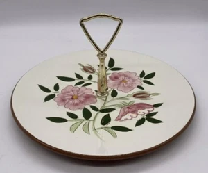 Stangl Wild Rose Serving Plate With Handle Vintage - Picture 1 of 6