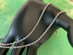 10k white gold chain 18inches - Picture 1 of 11