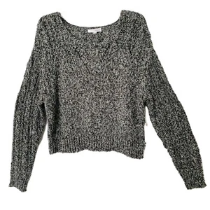 Coco Jaimeson Pullover Damen XL Pointelle meliert anthrazit kuschelig bequem flauschig Neu mit Etikett - Bild 1 von 10