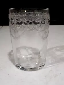 1- Rare Fostoria Etched Orient Flat Tumbler Stem 661 Etch #265 - Picture 1 of 3