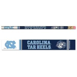 NORTH CAROLINA TAR HEELS TEAM LOGO 6-PACK PENCILS BRAND NEW WINCRAFT 👀 - Picture 1 of 1