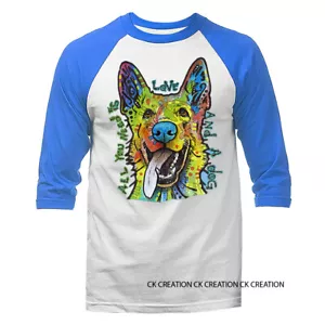 Todo lo que necesitas es amor y un perro animal mascota broma divertida humor manga 3/4 Raglan - Imagen 1 de 10