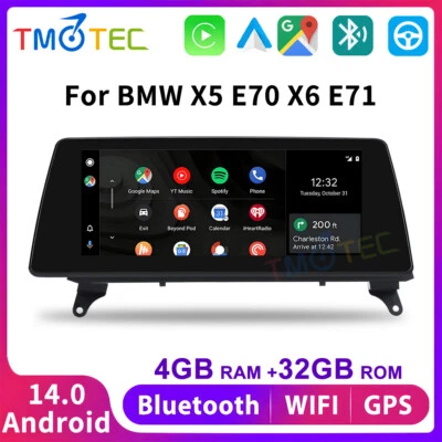 Für BMW X5 E70 X6 E71 Androidauto CCC 10.25“ Android14 32GB IPS CarPlay BT Navi  - Bild 1 von 4