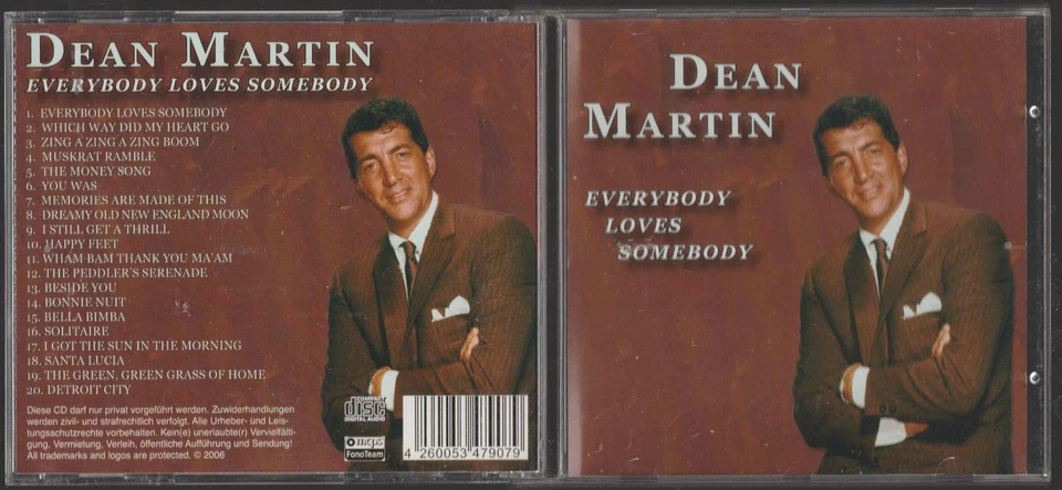 Dean Martin - Everybody loves somebody (20 tracks) [CD] SG - Bild 1 von 2