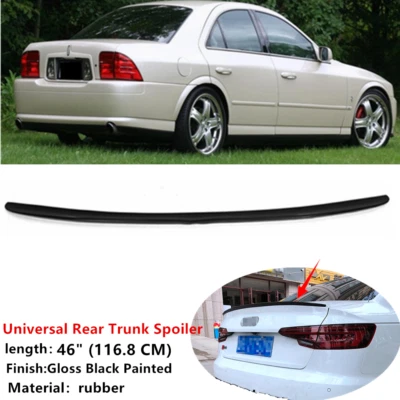 46inch Universal Rear Trunk Spoiler Lip Wing Black Fit For Lincoln LS 2000-06    Foto 1 de 4