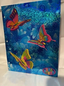 Lisa Frank Glitter  Rainbow Butterflies Pre-Owned - Picture 1 of 11