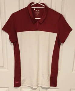 ADIDAS GOLF Puremotion Short-Sleeve Polo Shirt Maroon & White Size is Women's XL - Picture 1 of 13