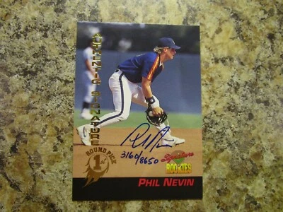 1994 SIGNATURE ROOKIES BASEBALL # 37 PHIL NEVIN AUTOGRAPHED CARD - Image 1 of 2