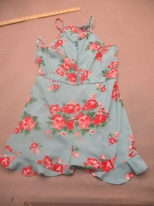 Pagliaccetto estivo PRIMARK taglia S donna blu floreale leggero con volant 833 - Foto 1 di 7