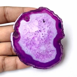 Purple Slice Druzy Agate Geode Cabochon Charming Natural Gemstone 267 Cts SD-307 - Picture 1 of 6