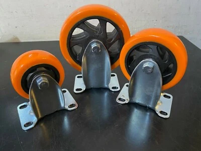 RUOTA RUOTE ROTELLE FISSE CARRELLI CUSCINETTI INDUSTRIALI  75*32 100*32 125*32 - Immagine 1 di 4