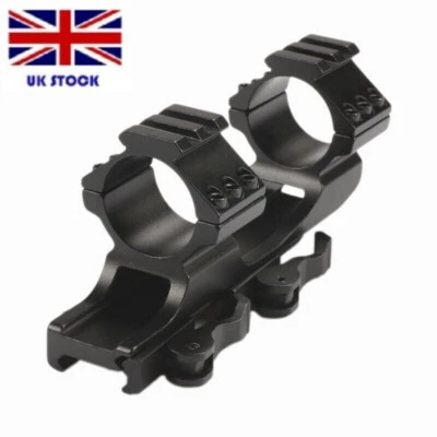 Rifle Scope Mount 25.4/30mm Dual Rings Quick Detach 20mm Picatinny Rail Bracket - Image 1 of 4