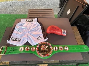 Ryan Garcia Signed Boxing WBC Replica Championship Belt-Trunks-Glove-BAS Witness - Imagen 1 de 13