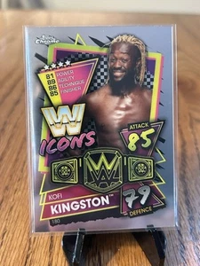2021 WWE Topps Chrome Slam Attax #180 Kofi Kingston Icons Wrestling Card - Bild 1 von 2