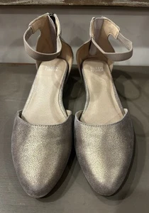 Eileen Fisher einzelner Knöchelriemen platinmetallic Damengröße 7,5 - Bild 1 von 8