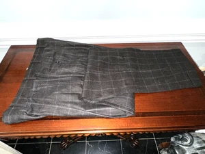 HOMBRE 100% LANA, CRISTAL GRIS, PANTALONES DE VESTIR PLISADOS Talla: 34 X 33 - Imagen 1 de 6