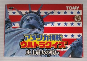 [Opened product] Famicom software America Crossing Ultra Quiz [Operation not