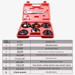 Juego de llaves de filtro de 9 piezas llave de extracción de filtro de aceite mecánico - Imagen 1 de 16