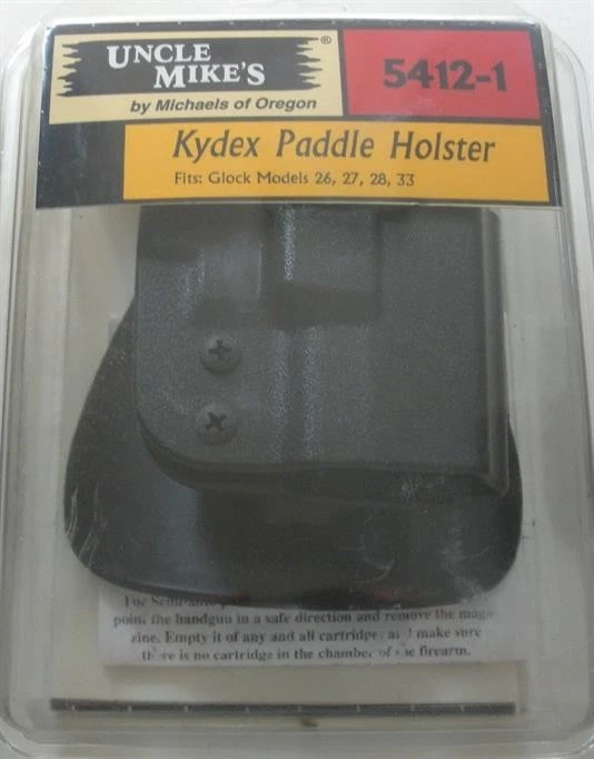Uncle Mikes 5412-1 Kydex Paddle Holster Glock 26,27 - Image 1 of 3
