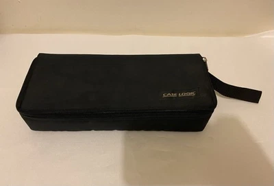 Case Logic Cassette 15-Tape Carry Case Holder Storage Black Zip Closure - Image 1 of 4