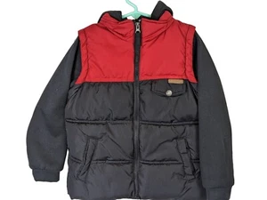 Xtreme Boys size 6 Puffer Winter Vest Jacket Coat Fleece Hood and Sleeves Zip - Picture 1 of 9