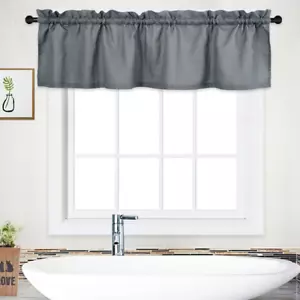 Curtain Valance,Waterproof Waffle Woven Textured Valance for Bathroom Short Wind - Picture 1 of 8