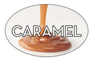 Caramel Labels 500 per Roll Food Merchandise Store Stickers 1.25" x 2" - Picture 1 of 1