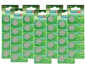30 x Batería de botón de 3 V de celda de moneda de litio PoundMax CR2032 DL2032 BR2032 SB-T15 - Imagen 1 de 7