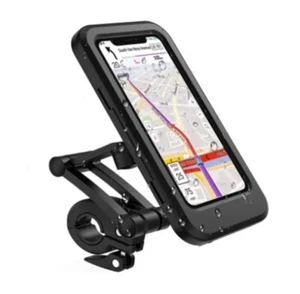 Waterproof Motorcycle Handlebar Phone Mount Holder Case for iPhone Samsung - Picture 1 of 10