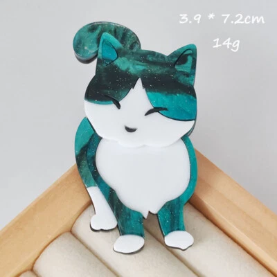 Lindo broche de dibujos animados gato mascota animal ropa acrílico mochila prendedor para mujer regalo Foto 1 de 2