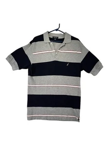 Polo Golf Deportivo Nautica para Hombre Talla M Gris Azul Blanco Rojo a Rayas Rojo - Imagen 1 de 7