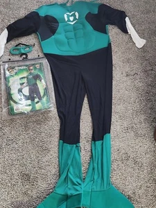 Large Adult Green Lantern Costume Rubies Never Worn Mask Strap Broke - Picture 1 of 6