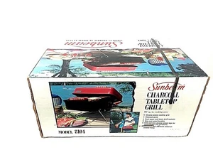 Sunbeam Little Buddy Charcoal Tabletop Grill 8104 COMPLETE NIB NOS 1990 VTG - Picture 1 of 8