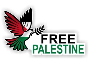FREE Palestine Palestinian Flag Flying Peace Dove Symbol vinyl car sticker Decal - Picture 1 of 1