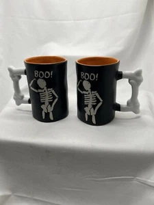 Large Mugs Halloween His & Hers Skeleton Spectrum Designz Set Of 2 - Picture 1 of 9
