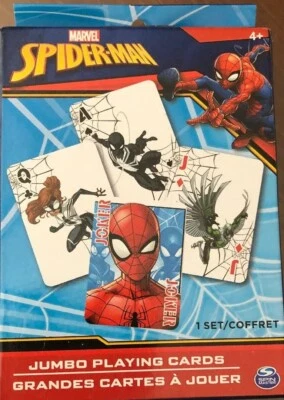 Marvel Spiderman Jumbo Playing Cards Instructions For Go Fish & Crazy 8 + New - Image 1 of 4