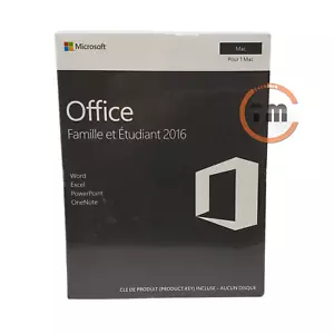 Microsoft Office 2016 edición francesa hogar y estudiante GZA-00989 para 1 Mac - NUEVO™ - Imagen 1 de 3