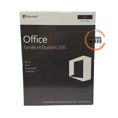 Microsoft Office 2016 French Edition Home and Student GZA-00989 For 1 Mac - NEW™ - Image 1 of 3