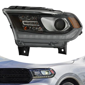 For Dodge Durango 2016-2020 Black HID Headlight Lamp Left LH Driver Side - Foto 1 di 18